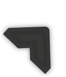 A black and white triangle. Description generated by AI