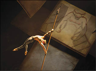 Cirque du Soleil Entertainment Group and Disney Parks, Experiences and Products are excited to reveal two acrobatic acts and the set of Drawn to Life, the highly anticipated, new family friendly show coming to Walt Disney World Resort in Lake Buena Vista, Florida  Written and directed by Michel Laprise and with Fabrice Becker as Director of Creation, this collaboration between Cirque du Soleil, Walt Disney Animation Studios and Walt Disney Imagineering will officially premiere April 17, 2020  The show will take residency at Disney Springs  Tickets are on sale now at cirquedusoleil com drawntolife  (C cile Andreu, photographer)